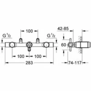 Встраиваемая часть двухвентильного смесителя для раковины GROHE на 3 отверстия (29025000) Встраиваемая часть двухвентильного смесителя для раковины GROHE на 3 отверстия (29025000)