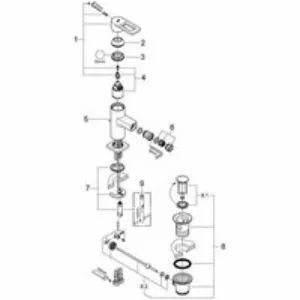 Смеситель для биде GROHE Quadra с донным клапаном, хром (32636000) Смеситель для биде GROHE Quadra с донным клапаном, хром (32636000)