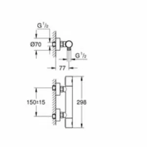 Термостат для душа GROHE Grohtherm 1000 Cosmopolitan, темный графит матовый (34065AL2) Термостат для душа GROHE Grohtherm 1000 Cosmopolitan, темный графит матовый (34065AL2)