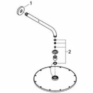 Верхний душ GROHE Rainshower Cosmopolitan 310, 8 л/мин, 1 режим, 380 мм, суперсталь (26066DC0) Верхний душ GROHE Rainshower Cosmopolitan 310, 8 л/мин, 1 режим, 380 мм, суперсталь (26066DC0)