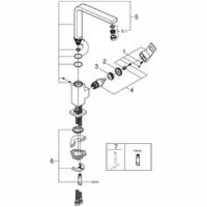 Смеситель для кухни GROHE Eurocube, хром (31255000) Смеситель для кухни GROHE Eurocube, хром (31255000)