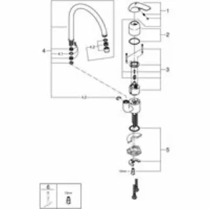 Смеситель для кухни GROHE Euroeco, хром (32752000) Смеситель для кухни GROHE Euroeco, хром (32752000)