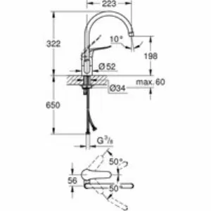 Смеситель для кухни GROHE Euroeco Special, хром (32786000) Смеситель для кухни GROHE Euroeco Special, хром (32786000)