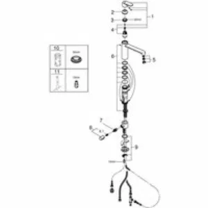 Смеситель для кухни GROHE Eurosmart Cosmopolitan с запорным вентилем, хром (30195000) Смеситель для кухни GROHE Eurosmart Cosmopolitan с запорным вентилем, хром (30195000)