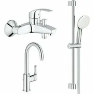 Готовый комплект для ванной комнаты GROHE BauEdge, хром (NB0050)