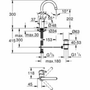 Смеситель для раковины GROHE Concetto, хром (32629002) Смеситель для раковины GROHE Concetto, хром (32629002)