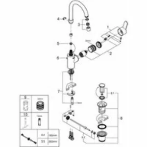 Смеситель для раковины GROHE Eurostyle Cosmopolitan, L-size, хром (23043003) Смеситель для раковины GROHE Eurostyle Cosmopolitan, L-size, хром (23043003)