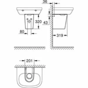 Полупьедестал GROHE Essence Ceramic, альпин-белый (39570000) Полупьедестал GROHE Essence Ceramic, альпин-белый (39570000)