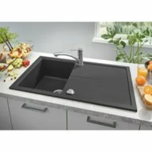 Мойка GROHE K400, 860 x 500 мм, черный гранит (31640AP0) Мойка GROHE K400, 860 x 500 мм, черный гранит (31640AP0)