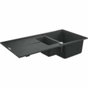 Мойка GROHE K400 с 1,5 чашей, 1000 x 500 мм, черный гранит (31642AP0) Мойка GROHE K400 с 1,5 чашей, 1000 x 500 мм, черный гранит (31642AP0)