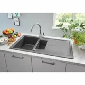 Мойка GROHE K400 с 1,5 чашей, 1000 x 500 мм, серый гранит (31642AT0) Мойка GROHE K400 с 1,5 чашей, 1000 x 500 мм, серый гранит (31642AT0)