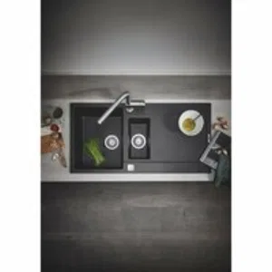 Мойка GROHE K500 с 1,5 чашей, 1000 x 500 мм, черный гранит (31646AP0) Мойка GROHE K500 с 1,5 чашей, 1000 x 500 мм, черный гранит (31646AP0)