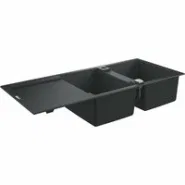 Мойка GROHE K500 с двумя чашами, 1160 x 500 мм, черный гранит (31647AP0)