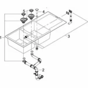 Мойка GROHE K500 с двумя чашами, 1160 x 500 мм, черный гранит (31647AP0) Мойка GROHE K500 с двумя чашами, 1160 x 500 мм, черный гранит (31647AP0)