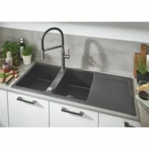 Мойка GROHE K500 с двумя чашами, 1160 x 500 мм, серый гранит (31647AT0) Мойка GROHE K500 с двумя чашами, 1160 x 500 мм, серый гранит (31647AT0)