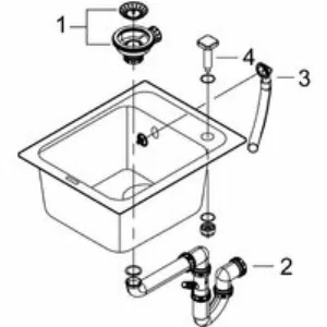 Мойка GROHE K700 с одной чашей, 400 x 500 мм, черный гранит (31650AP0) Мойка GROHE K700 с одной чашей, 400 x 500 мм, черный гранит (31650AP0)