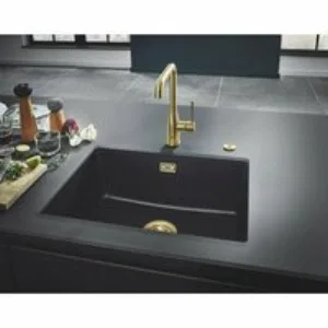 Мойка GROHE K700U с одной чашей, 610 x 460 мм, черный гранит (31655AP0) Мойка GROHE K700U с одной чашей, 610 x 460 мм, черный гранит (31655AP0)