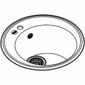 Мойка GROHE K200 с одной чашей, диаметр 510 мм, серый гранит (31656AT0) Мойка GROHE K200 с одной чашей, диаметр 510 мм, серый гранит (31656AT0)