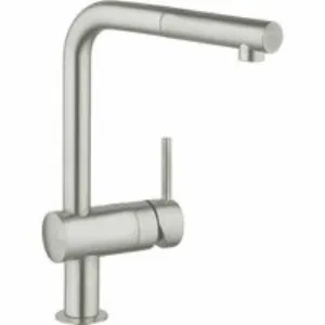 Смеситель для кухни GROHE Minta с вытяжным L-изливом, суперсталь (32168DC0) Смеситель для кухни GROHE Minta с вытяжным L-изливом, суперсталь (32168DC0)