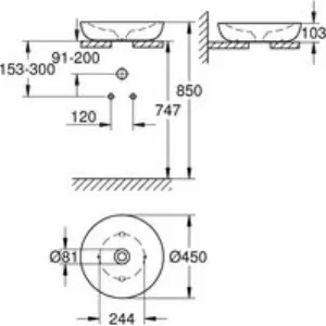 Раковина свободностоящая GROHE Essence Ceramic 45 см, альпин-белый (3960900H) Раковина свободностоящая GROHE Essence Ceramic 45 см, альпин-белый (3960900H)