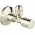 Угловой вентиль GROHE 1/2-3/8 для подключения смесителей, никель, глянец (22037BE0) Угловой вентиль GROHE 1/2-3/8 для подключения смесителей, никель, глянец (22037BE0)