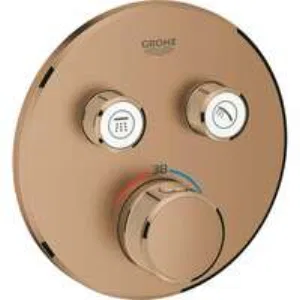 Внешняя часть термостата для душа GROHE Grohtherm SmartControl на 2 потребителя, теплый закат матовый (29119DL0) Внешняя часть термостата для душа GROHE Grohtherm SmartControl на 2 потребителя, теплый закат матовый (29119DL0)