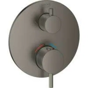 Внешняя часть термостата для душа GROHE Atrio на 2 потребителя, темный графит матовый (24135AL3) Внешняя часть термостата для душа GROHE Atrio на 2 потребителя, темный графит матовый (24135AL3)