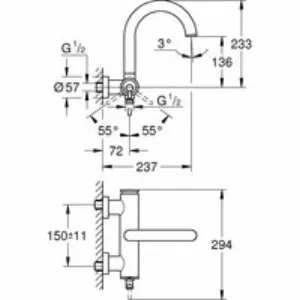 Смеситель для ванны GROHE Atrio, суперсталь (32652DC3) Смеситель для ванны GROHE Atrio, суперсталь (32652DC3)