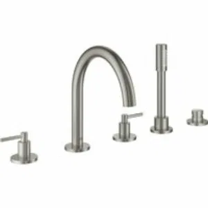 Смеситель для ванны GROHE Atrio двухвентильный, на 5 отверстий, на край ванны, суперсталь (19922DC3) Смеситель для ванны GROHE Atrio двухвентильный, на 5 отверстий, на край ванны, суперсталь (19922DC3)