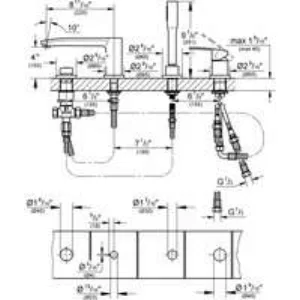 Смеситель для ванны GROHE Eurostyle Cosmopolitan на 4 отверстия, хром (23048003) Смеситель для ванны GROHE Eurostyle Cosmopolitan на 4 отверстия, хром (23048003)