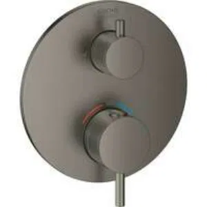 Внешняя часть термостата для ванны GROHE Atrio на 2 потребителя, темный графит матовый (24138AL3) Внешняя часть термостата для ванны GROHE Atrio на 2 потребителя, темный графит матовый (24138AL3)