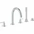 Смеситель для ванны GROHE Atrio двухвентильный, на 5 отверстий, на край ванны, хром (19922003) Смеситель для ванны GROHE Atrio двухвентильный, на 5 отверстий, на край ванны, хром (19922003)