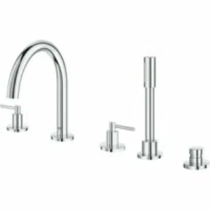 Смеситель для ванны GROHE Atrio двухвентильный, на 5 отверстий, на край ванны, хром (19922003) Смеситель для ванны GROHE Atrio двухвентильный, на 5 отверстий, на край ванны, хром (19922003)