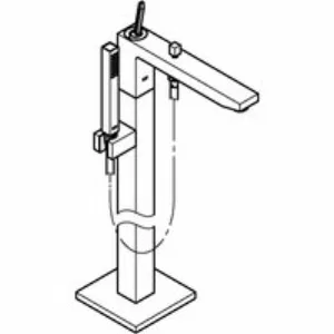 Внешняя часть смесителя для ванны GROHE Eurocube Joy, хром (23667001) Внешняя часть смесителя для ванны GROHE Eurocube Joy, хром (23667001)