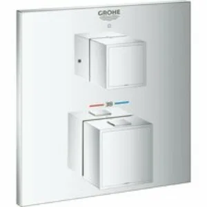Внешняя часть термостата для душа GROHE Grohtherm Cube на 1 потребителя, хром (24153000) Внешняя часть термостата для душа GROHE Grohtherm Cube на 1 потребителя, хром (24153000)