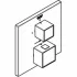 Внешняя часть термостата для душа GROHE Grohtherm Cube на 1 потребителя, хром (24153000) Внешняя часть термостата для душа GROHE Grohtherm Cube на 1 потребителя, хром (24153000)