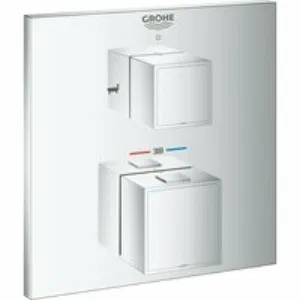 Внешняя часть термостата для ванны GROHE Grohtherm Cube на 2 потребителя, хром (24155000) Внешняя часть термостата для ванны GROHE Grohtherm Cube на 2 потребителя, хром (24155000)
