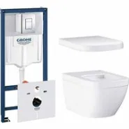 Унитаз подвесной безободковый GROHE Euro Ceramic с сиденьем с микролифтом (NW0010-1)