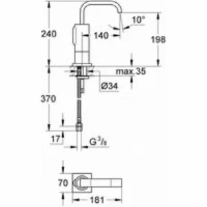 Кран для раковины GROHE Allure E инфракрасный, хром (36099000) Кран для раковины GROHE Allure E инфракрасный, хром (36099000)