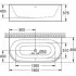 Ванна GROHE Essence, 180 x 85 х 57,5, альпин-белый (39622000) Ванна GROHE Essence, 180 x 85 х 57,5, альпин-белый (39622000)