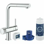 Смеситель для кухонной мойки GROHE Blue Pure Minta с функцией фильтрации, с фильтром в комплекте, хром (30382000)