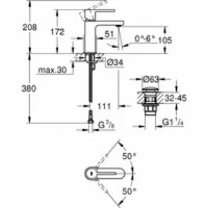 Смеситель для раковины GROHE Plus, S-size, хром (33163003) Смеситель для раковины GROHE Plus, S-size, хром (33163003)