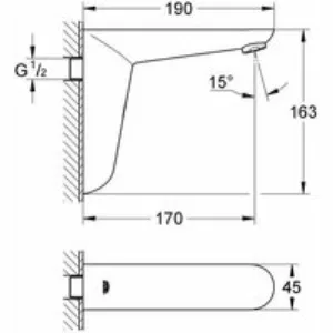 Кран для раковины GROHE Euroeco Cosmopolitan E инфракрасный, без функции смешивания, хром (36274000) Кран для раковины GROHE Euroeco Cosmopolitan E инфракрасный, без функции смешивания, хром (36274000)