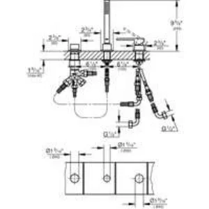 Смеситель для ванны GROHE Plus на 3 отверстия, хром (23845003) Смеситель для ванны GROHE Plus на 3 отверстия, хром (23845003)