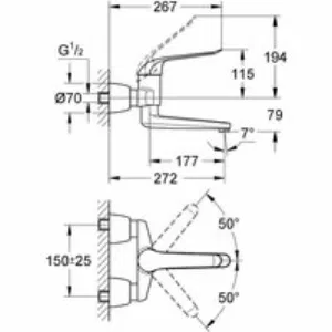 Смеситель для раковины GROHE Euroeco Special, хром (32774000) Смеситель для раковины GROHE Euroeco Special, хром (32774000)