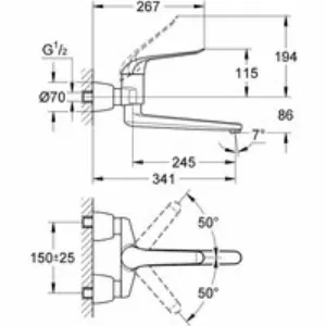 Смеситель для раковины GROHE Euroeco Special, хром (32775000) Смеситель для раковины GROHE Euroeco Special, хром (32775000)