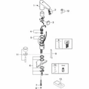 Кран для раковины GROHE Europlus E инфракрасный, без функции смешивания, хром (36208001) Кран для раковины GROHE Europlus E инфракрасный, без функции смешивания, хром (36208001)