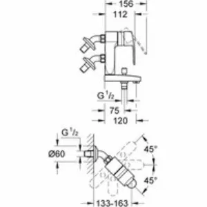 Смеситель для ванны GROHE Eurostyle Cosmopolitan, хром (23302000) Смеситель для ванны GROHE Eurostyle Cosmopolitan, хром (23302000)