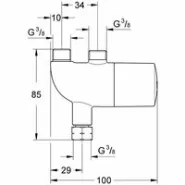 Термостат GROHE Grohtherm Micro для установки под раковиной, хром (34487000)