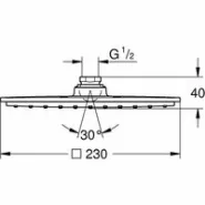 Верхний душ GROHE Rainshower Allure 230, 1 режим, хром (27479000)